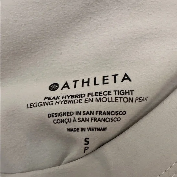 NWT Athleta Peak Hybrid Fleece Leggings/Tights - Picture 10 of 11